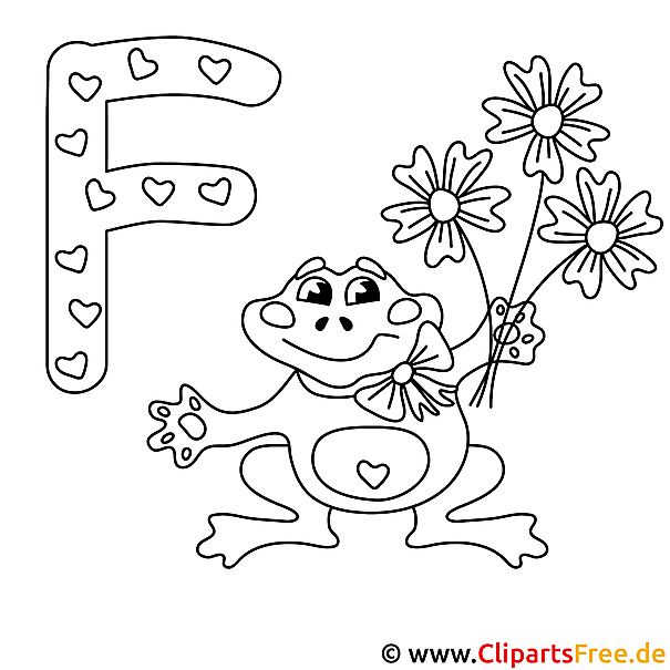 Frog - Buchstaben Ausmalen Frog - Buchstaben Ausmalen