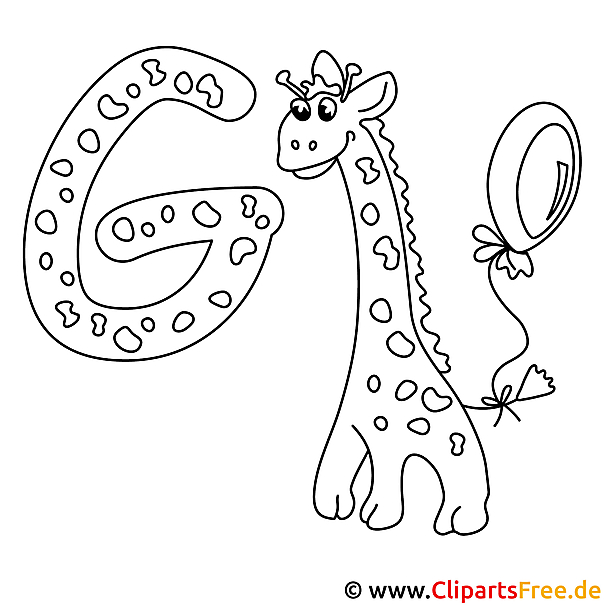 Giraffe - Buchstaben lernen Arbeitsblaetter Giraffe - Buchstaben lernen Arbeitsblaetter