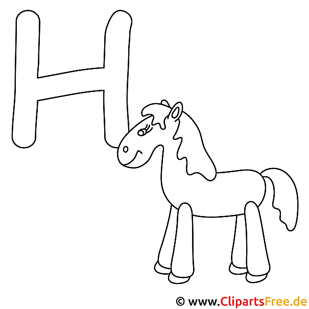 Horse - Buchstaben Vorlagen Horse - Buchstaben Vorlagen