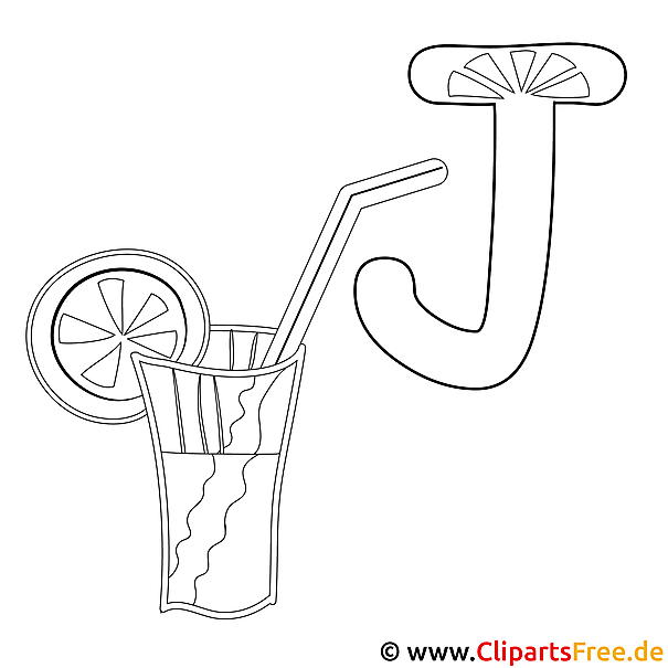Juice - Buchstaben zum Ausmalen und Drucken Juice - Buchstaben zum Ausmalen und Drucken