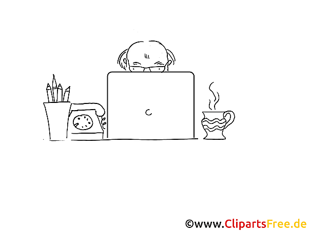 Arbeit am PC Ausmalbild Arbeit am PC Ausmalbild