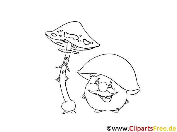 Cartoon Pilze Malvorlage zum Malen Cartoon Pilze Malvorlage zum Malen