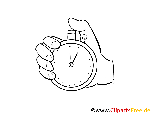 Malvorlage Hand mit Stoppuhr Malvorlage Hand mit Stoppuhr