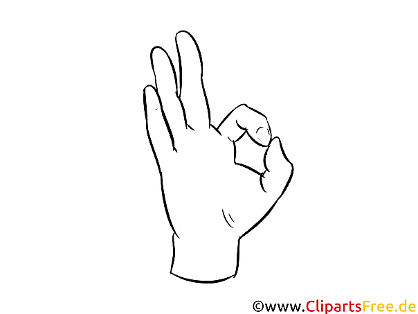 OK Hand Bild zum Malen OK Hand Bild zum Malen