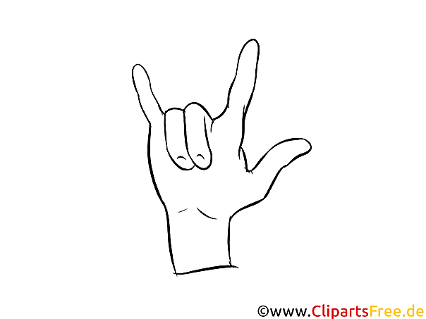 Rock and Roll Hand Malvorlage Rock and Roll Hand Malvorlage
