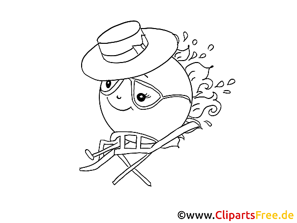 Sun on holidays coloring page Sun on holidays coloring page