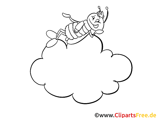Wolke und Biene Malvorlage Wolke und Biene Malvorlage