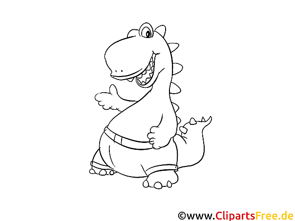Cartoon-Dinosaurier Wandschablone zum Ausdrucken Cartoon-Dinosaurier Wandschablone zum Ausdrucken