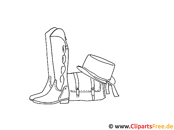 Bilder zum Ausmalen und Drucken Stiefel, Tasche, Hut Bilder zum Ausmalen und Drucken Stiefel, Tasche, Hut