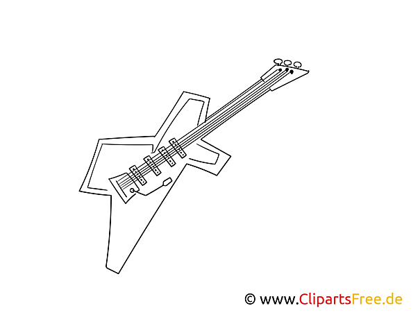 Elektro Gitarre Ausmalbild Elektro Gitarre Ausmalbild