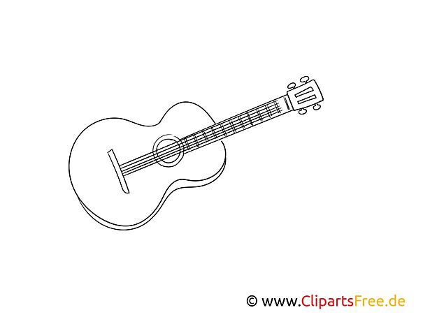 Gitarre Bild, Malvorlage Gitarre Bild, Malvorlage