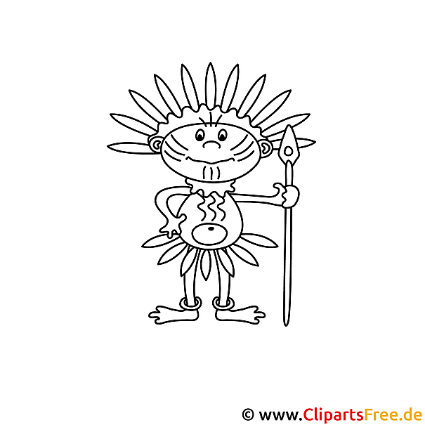 Indianer Bild zum Ausmalen Indianer Bild zum Ausmalen