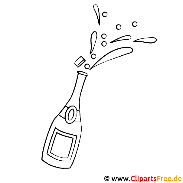 Sektflasche Bild zum Ausmalen Sektflasche Bild zum Ausmalen