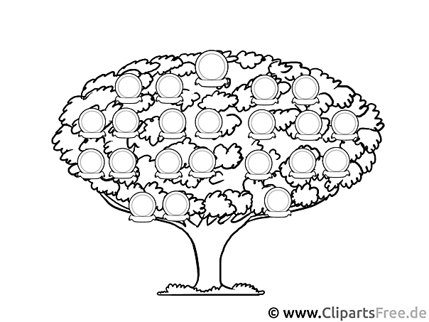 Stamm Baum Bild, Vorlage zum Drucken Stamm Baum Bild, Vorlage zum Drucken