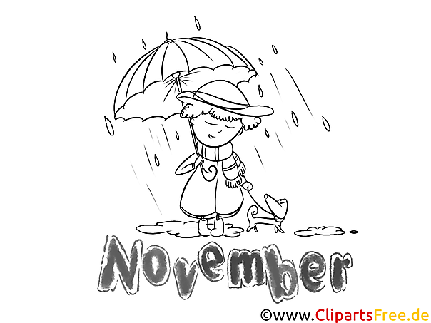 November Bild - Monatsbilder Ausmalbilder November Bild - Monatsbilder Ausmalbilder