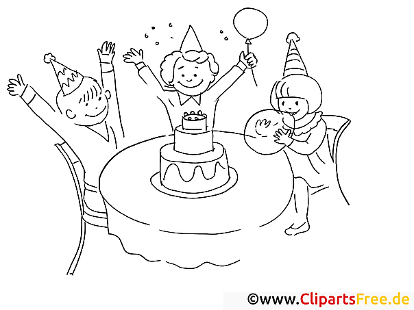 Ausmal Bilder Kinder-Geburtstags-Party Ausmal Bilder Kinder-Geburtstags-Party