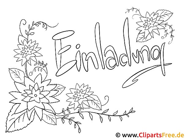 Blumenranken zum Ausmalen