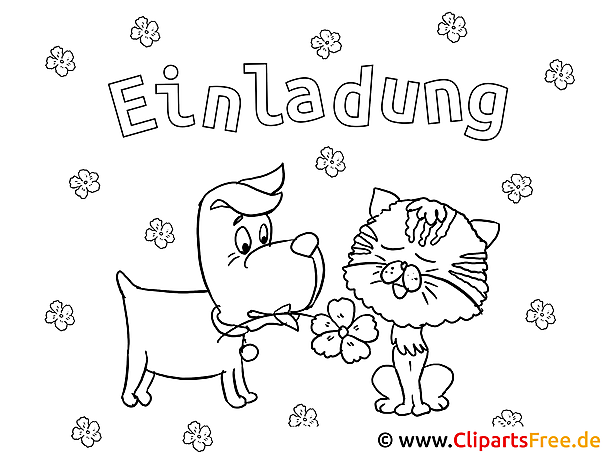 Dog and Cat Coloring Sheet for free Dog and Cat Coloring Sheet for free