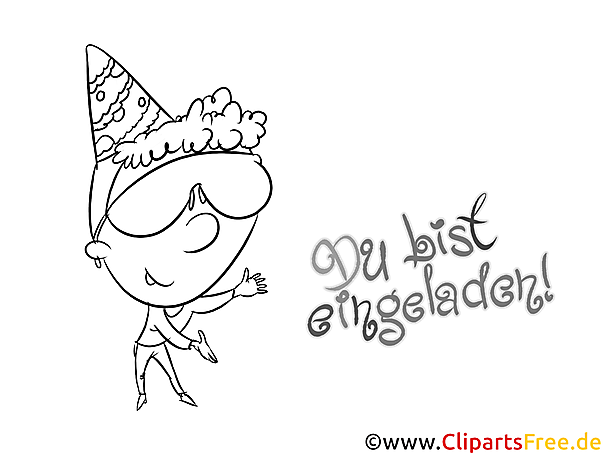 Einladen Malvorlage zum Geburtstag Einladen Malvorlage zum Geburtstag
