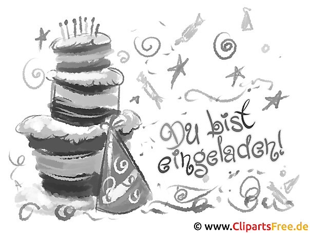 Einladung-Ausmalbild zum Geburtstag Einladung-Ausmalbild zum Geburtstag