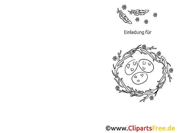Einladung Eier Klappkarte zum Drucken Einladung Eier Klappkarte zum Drucken