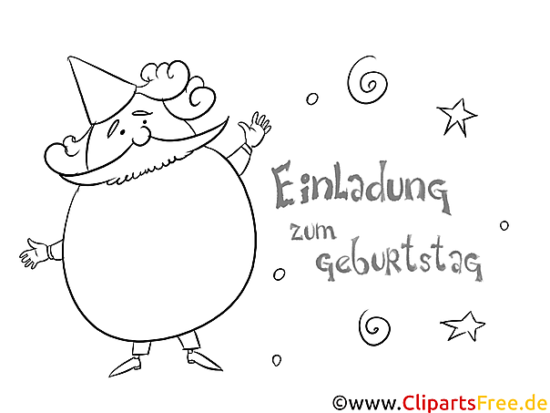 Einladung zum Kindergeburtstag als Vorlage zum Ausmalen Einladung zum Kindergeburtstag als Vorlage zum Ausmalen