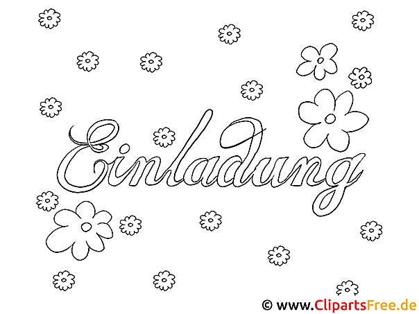 Einladungskarte zum Selbstausmalen Einladungskarte zum Selbstausmalen