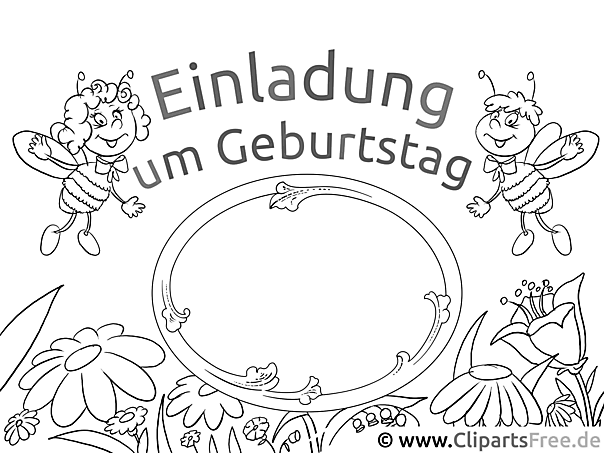 Einladungsvorlage zum Selbstbasteln Ausmalbild Einladungsvorlage zum Selbstbasteln Ausmalbild
