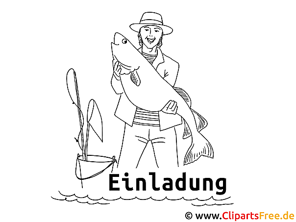 Fischer Ausmalbild zum Ausmalen