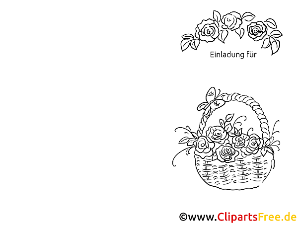 Korb Blumen Einladungen selbst gestalten und drucken Korb Blumen Einladungen selbst gestalten und drucken