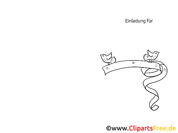 Vögel Zierband Einladungen selbst gestalten und drucken Vögel Zierband Einladungen selbst gestalten und drucken