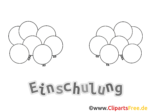 Luftballoons Malvorlage zur Einschulung Luftballoons Malvorlage zur Einschulung