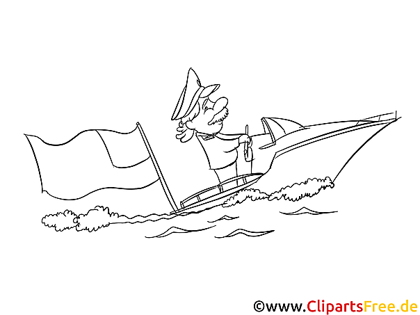 Motor boat - July 4th Coloring Pages Motor boat - July 4th Coloring Pages