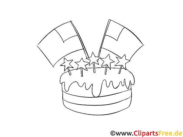 Torte zum 4 Juli - Vorlagen zum Ausmalen und Ausdrucken gratis Torte zum 4 Juli - Vorlagen zum Ausmalen und Ausdrucken gratis