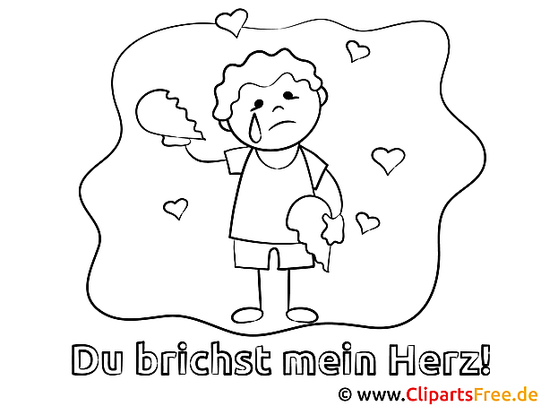 Bild Abschied zum Ausmalen Bild Abschied zum Ausmalen