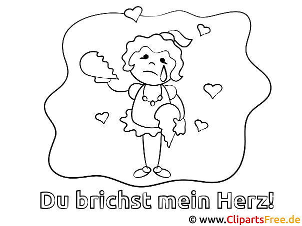 Trennung Bild zum Malen Trennung Bild zum Malen