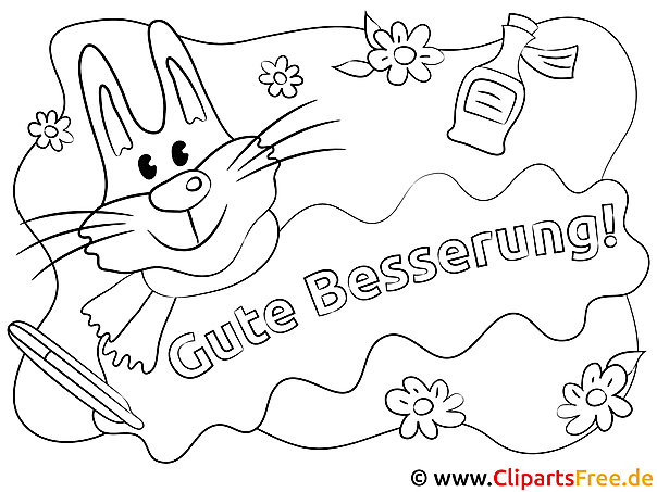 Hase Gute Besserung Ausmalbilder gratis für Kinder Hase Gute Besserung Ausmalbilder gratis für Kinder