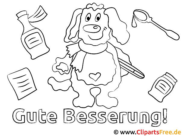Hund Gute Besserung Malvorlagen kostenlos für Jung und Alt Hund Gute Besserung Malvorlagen kostenlos für Jung und Alt