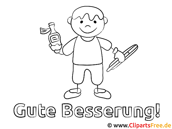 Junge Gute Besserung Ausmalbilder gratis für Kinder Junge Gute Besserung Ausmalbilder gratis für Kinder
