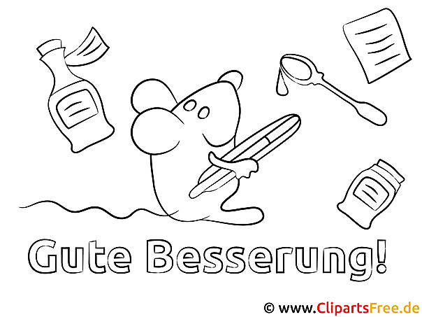 Maus Gute Besserung Ausmalbilder gratis für Kinder Maus Gute Besserung Ausmalbilder gratis für Kinder