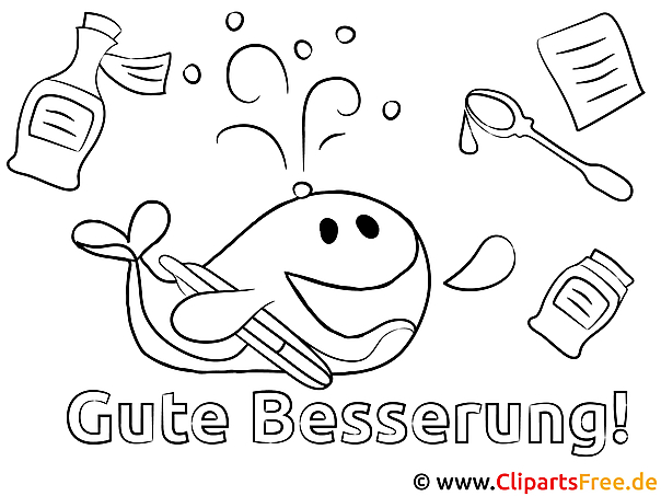 Wal Gute Besserung Ausmalbilder gratis für Kinder Wal Gute Besserung Ausmalbilder gratis für Kinder