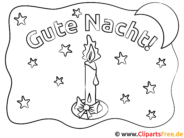 Brennende Kerze Gute Nacht Ausmalbild Brennende Kerze Gute Nacht Ausmalbild