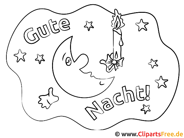 Mond Kerze Gute Nacht Ausmalbilder für Kinder kostenlos ausdrucken Mond Kerze Gute Nacht Ausmalbilder für Kinder kostenlos ausdrucken