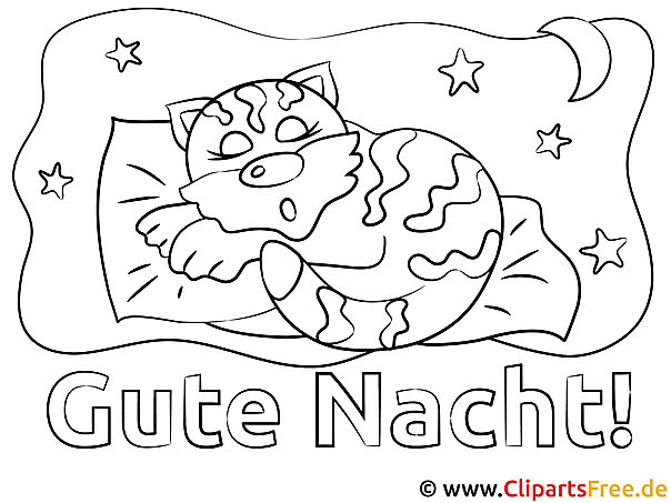 Schlafende Katze Gute Nacht Malvorlagen Schlafende Katze Gute Nacht Malvorlagen