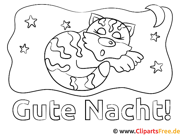 Schlafende Katze Gute Nacht Malvorlagen kostenlos für Jung und Alt Schlafende Katze Gute Nacht Malvorlagen kostenlos für Jung und Alt