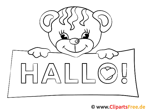 Hallo Ausmalbilder gratis für Kinder Hallo Ausmalbilder gratis für Kinder
