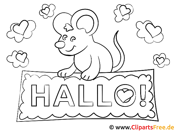 Maus Hallo Ausmalbilder für Kinder kostenlos ausdrucken Maus Hallo Ausmalbilder für Kinder kostenlos ausdrucken