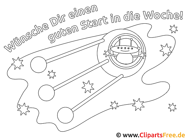 Außerirdischer Start in die Woche Ausmalbilder Vorlagen zum Ausmalen Außerirdischer Start in die Woche Ausmalbilder Vorlagen zum Ausmalen