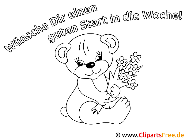 Gute Woche Bild zum Ausmalen Gute Woche Bild zum Ausmalen