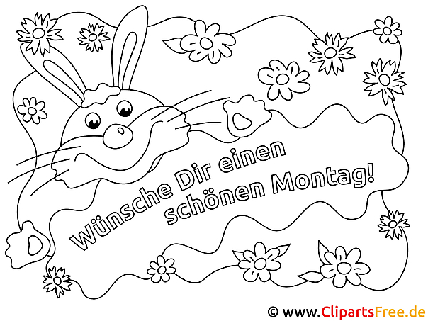 Hase Schönen Montag Ausmalbilder für Kinder kostenlos ausdrucken Hase Schönen Montag Ausmalbilder für Kinder kostenlos ausdrucken